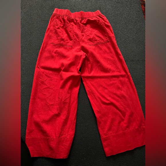 Red linen GAP cropped pants - Picture 4 of 7